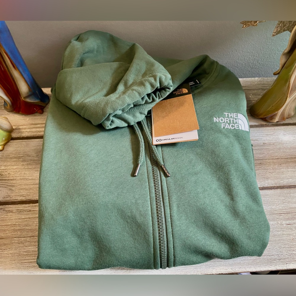 The North Face Men's Evolution Full-Zip Logo Hoodie ✨ Duck Green Size Large - Picture 16 of 16